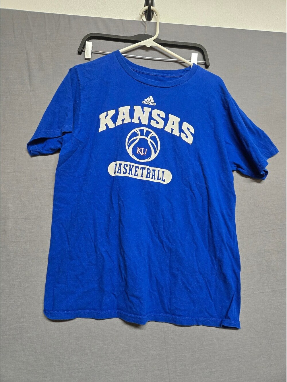 Adidas Kansas Basketball Blue T Shirt